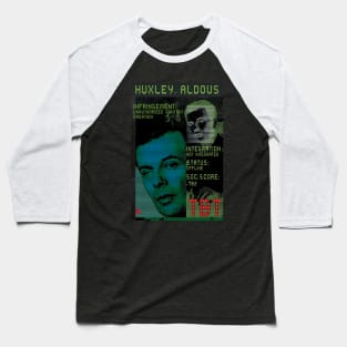 Aldous Huxley - Sci-Fi Retro Portrait Baseball T-Shirt